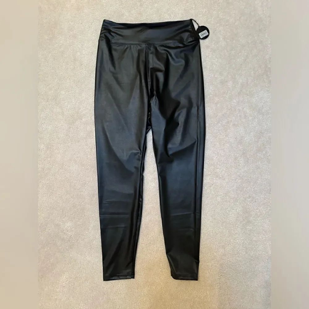 Aerie Offline Real Luxe Leather Leggings L Short NWT